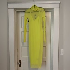 Bright yellow vacation dress